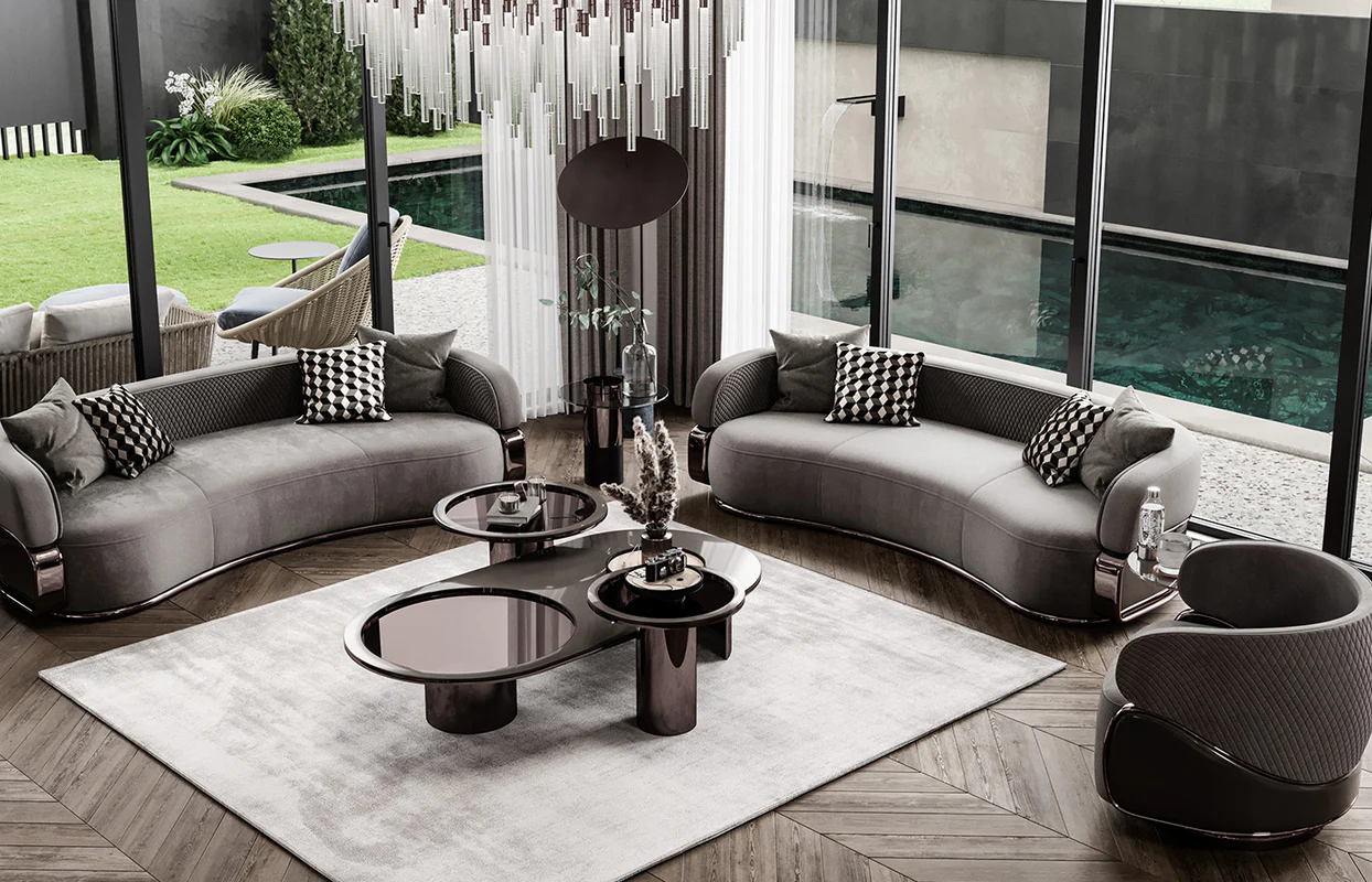 Luxus-Möbel und Sitzskulpturen für Schweizer Casino-Lounges